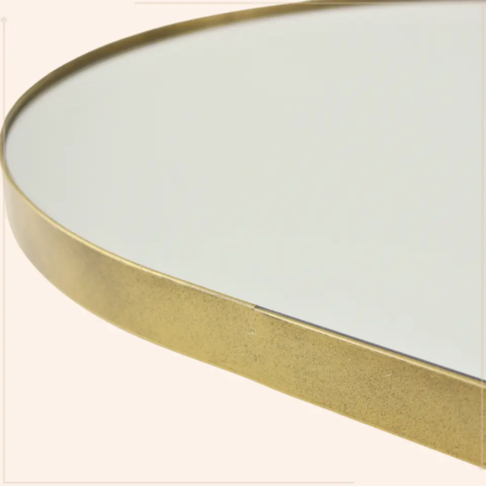 MISOU Spiegel Passpiegel Goud Ovaal Hangend 112x40cm Glas Spiegels