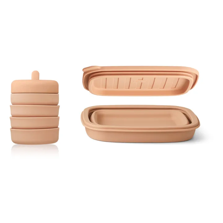 Liewood Set Lunch-box et gourde Jose en silicone | Rose
