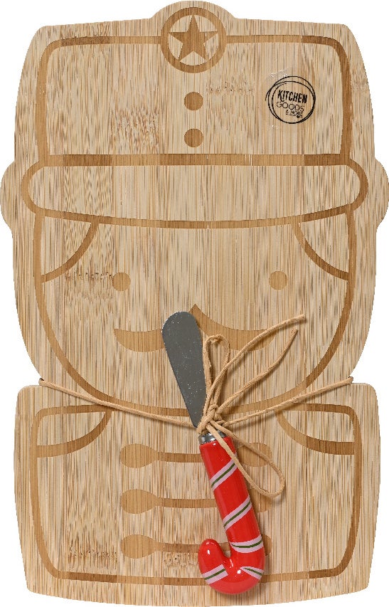 Kitchen Goods & More snijplank met mesje Notenkraker 28 x 17 x 2 cm 2-delige set