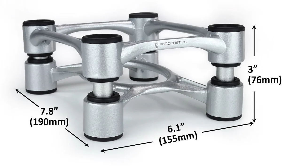 IsoAcoustics Aperta Silver (la paire) Absorbeurs acoustiques