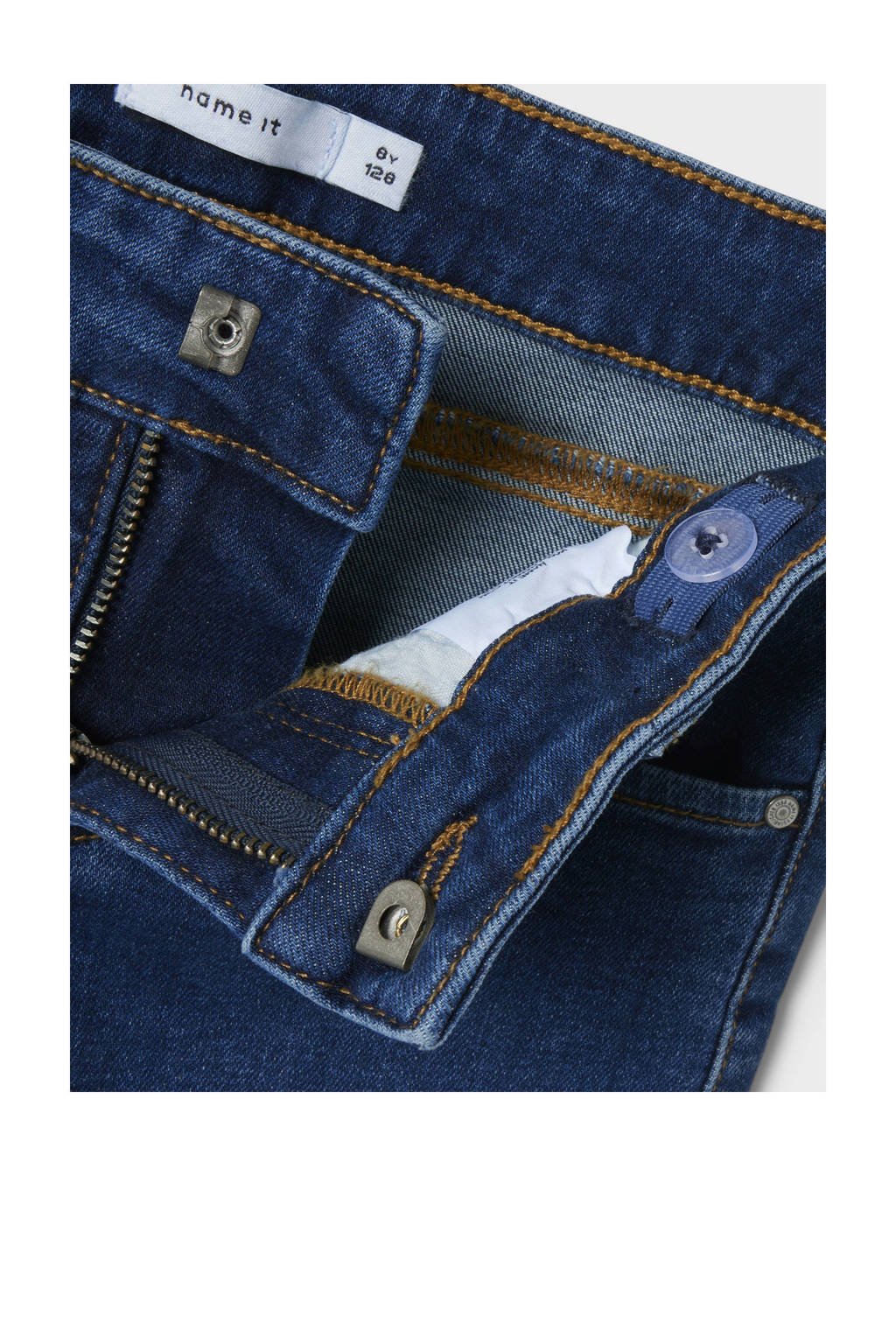 NAME IT KIDS wide leg jeans dark blue denim