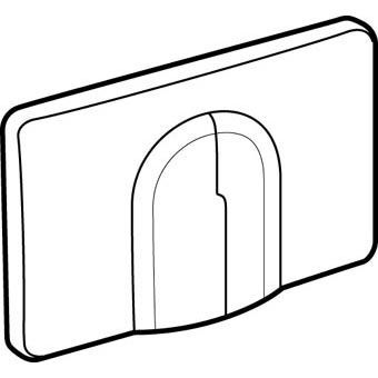 Wisa 2100 bedieningsplaat 2100 dualflux frontbediend 40x13.5cm DF pergamon
