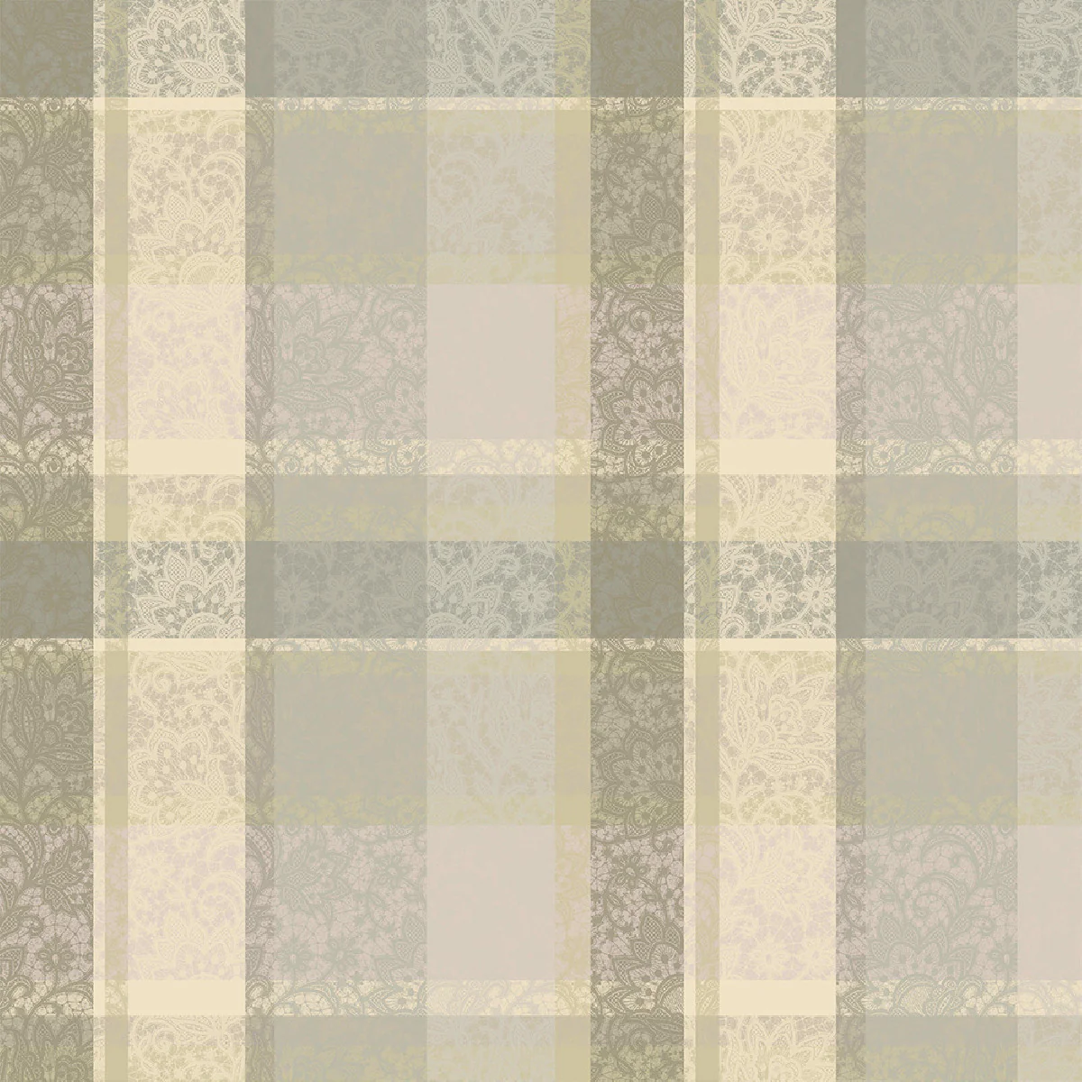 Nappe pur coton beige 115x115 Garnier Thiebaut
