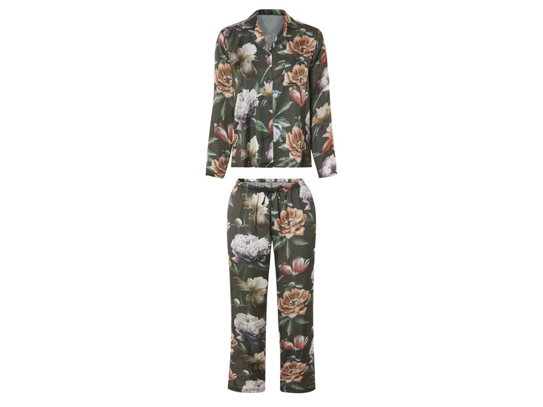 Satijnen dames pyjama 2-delig