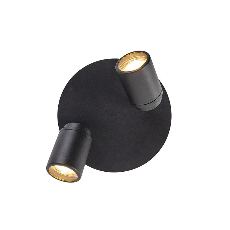 Moderne badkamer spot zwart 2-lichts IP44 - Ducha
