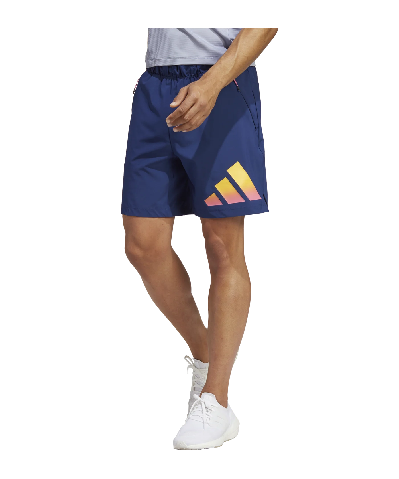 adidas 3Bar Short Blau Gelb Orange