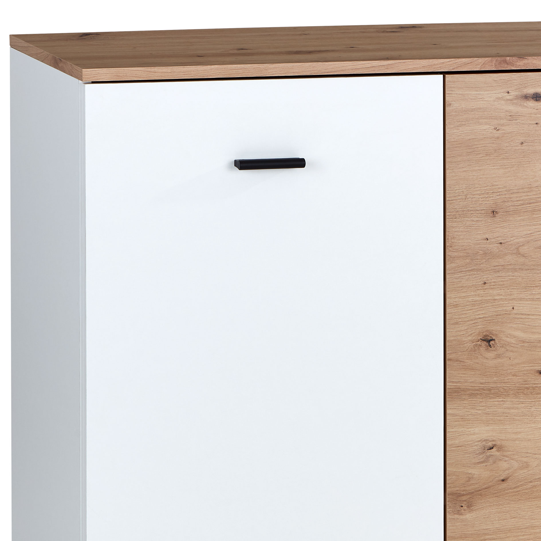 Kommode - Artisan Eiche - weiß - 143 cm