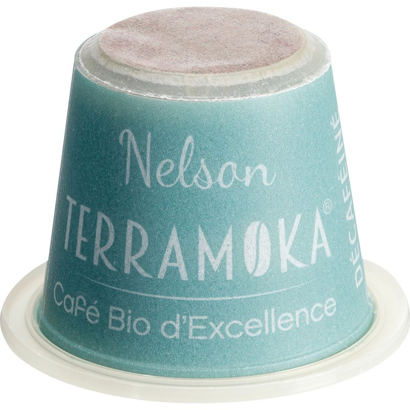 Capsules de café décafeiné Terramoka Nelson Bio - Boîte distributrice de 60