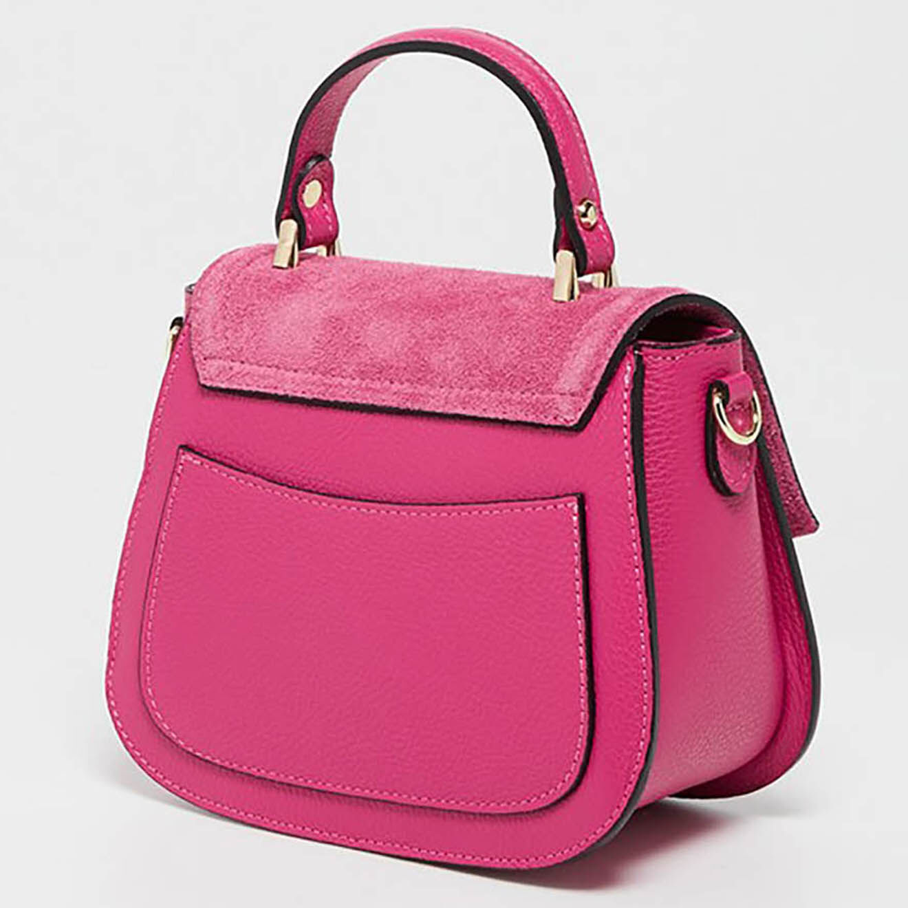 Christian Laurier Sac bandoulière en Cuir Lali fushia - 23x20x11 cm