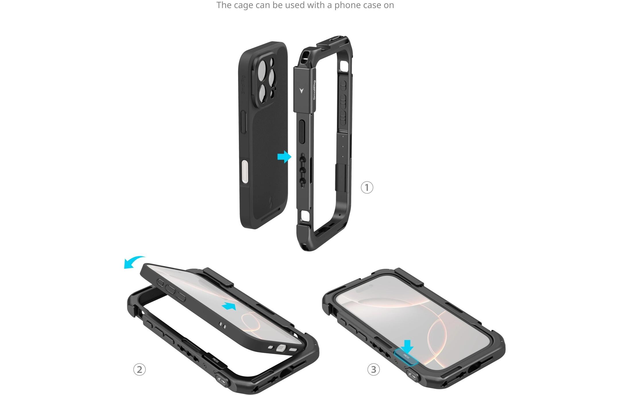 Cage Flaggschiff-Edition für iPhone 16 Pro MaxTelefonkäfig-Kit für das iPhone 16 Pro Max