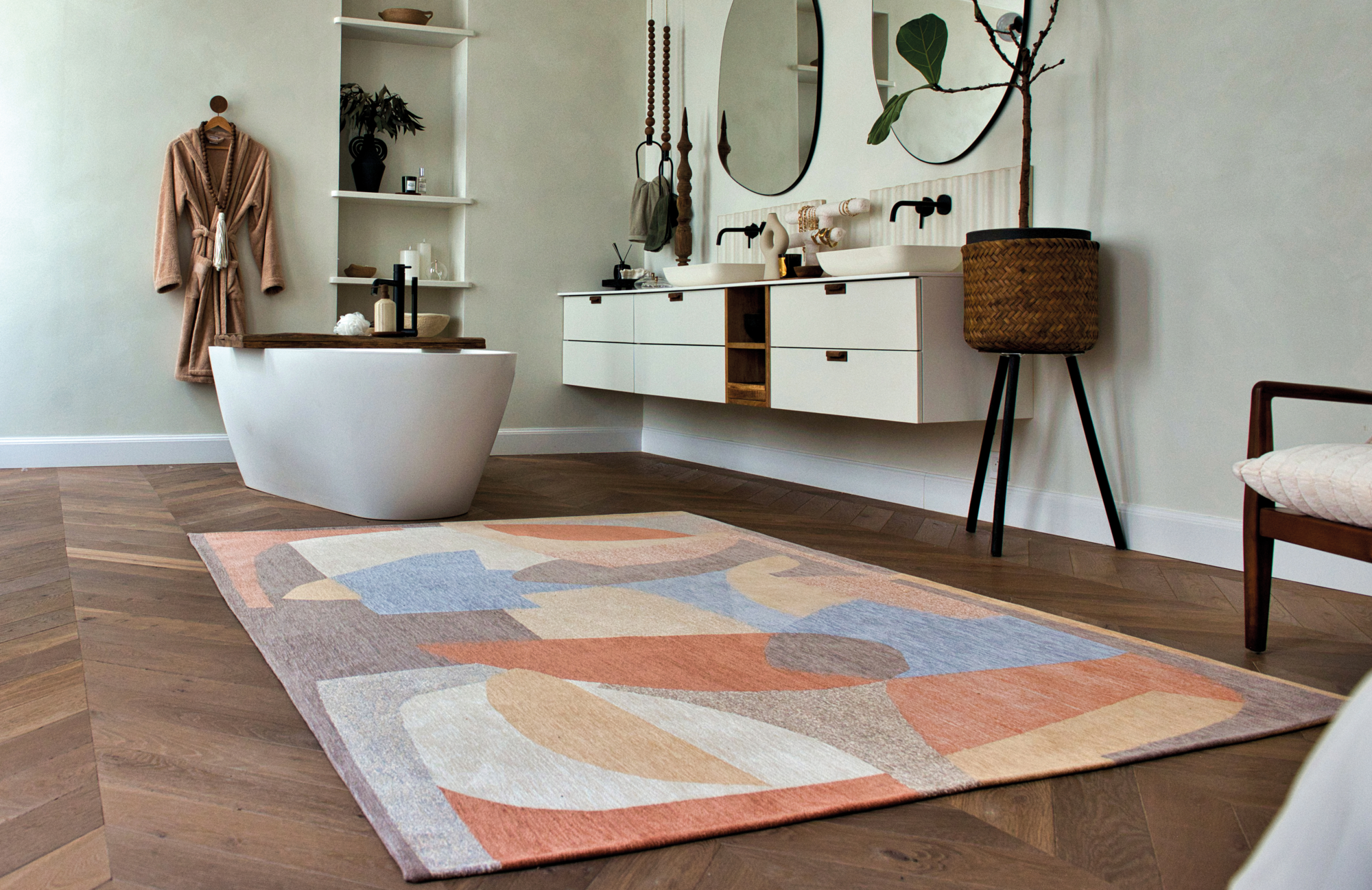Ecorugs vloerkleed Shapes multicolor 280x390 cm