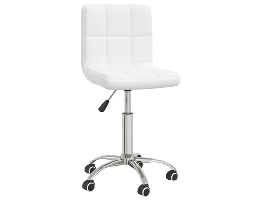 VIDAXL - Chaise de bureau pivotante blanc similicuir
