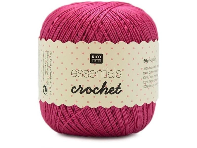 Rico Design Häkel- und Strickgarn Essentials Crochet 50 g, Häkelgarn für kreative Projekte