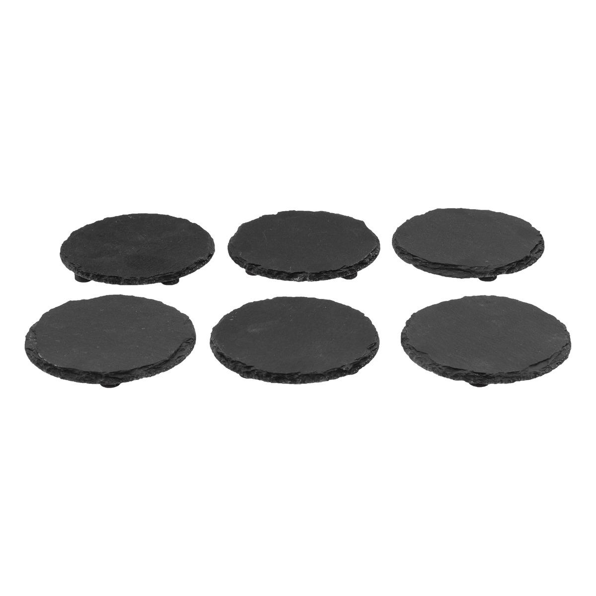DESSOUS DE VERRE ARDOISE X6 PIECES AVEC RACK