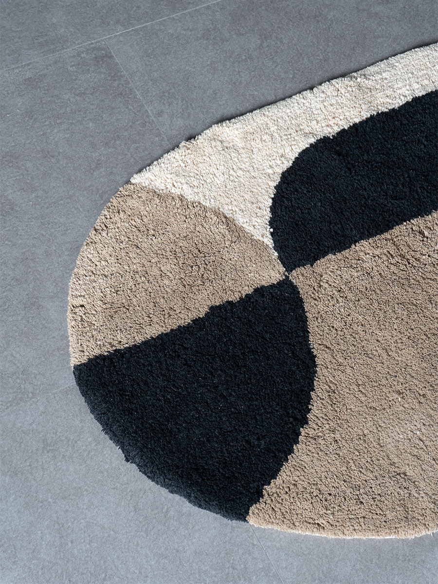 Badmat Bowie Taupe Ovaal 50 x 80 cm