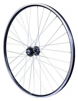 ROUE 275  VTT AVANT JANTE ALU DOUBLE PAROI MACH1 ER10 NOIRE FREIN PATIN ou DISQUE MOYEU ALU BLOCAGE RAPIDE .