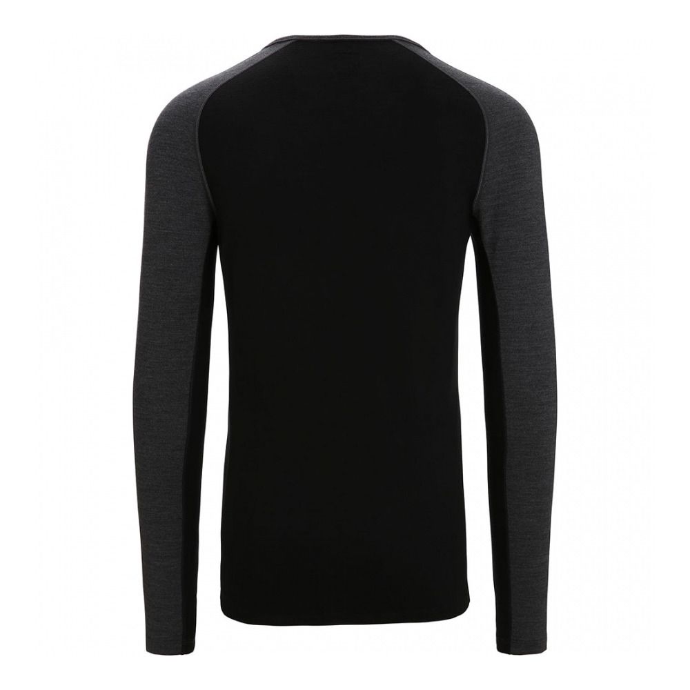 Icebreaker ZONEKNIT 260 - Sous-couche Homme jet hthr/blk/metro h/cb