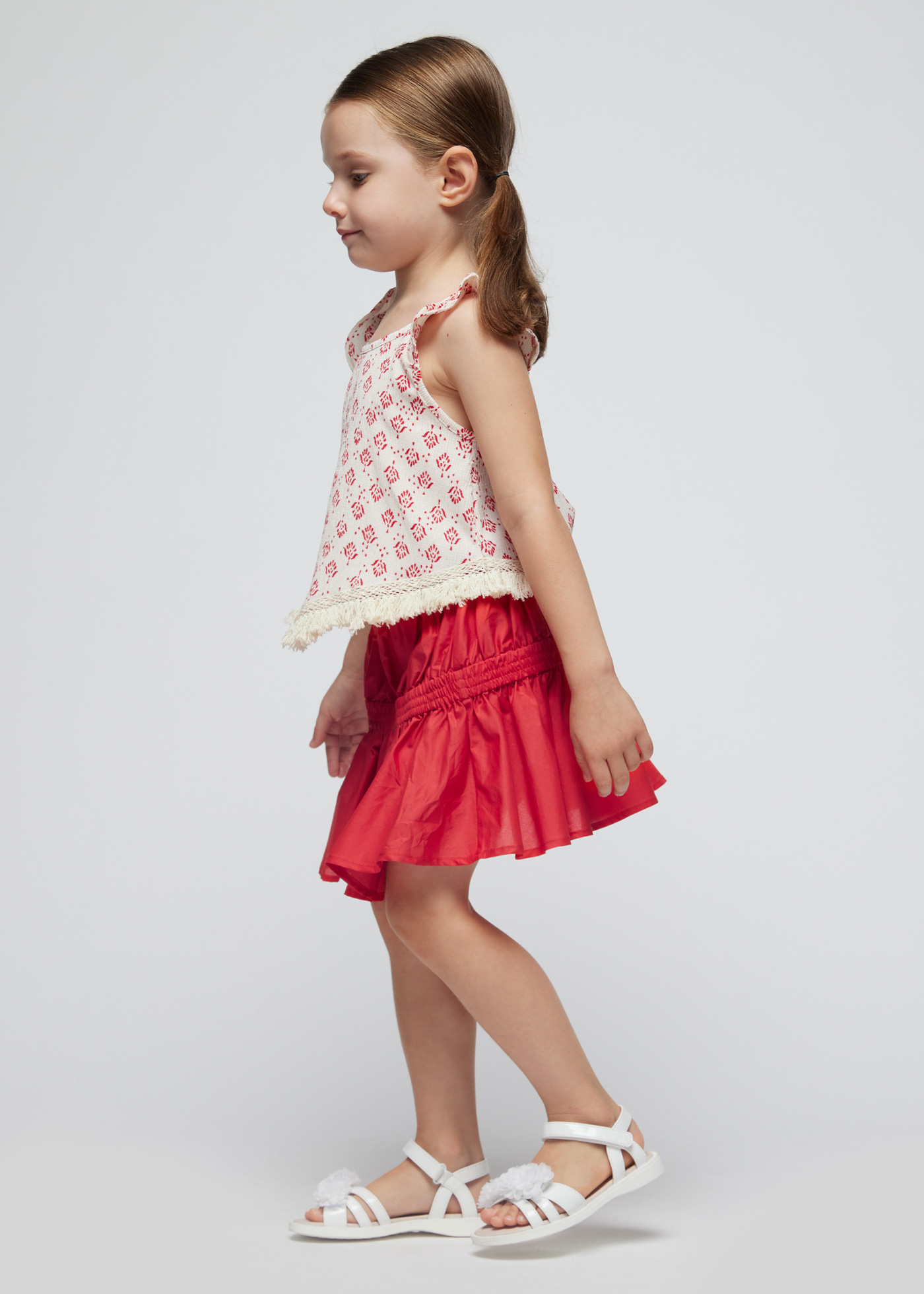 Camiseta feminina com estampa jacquard