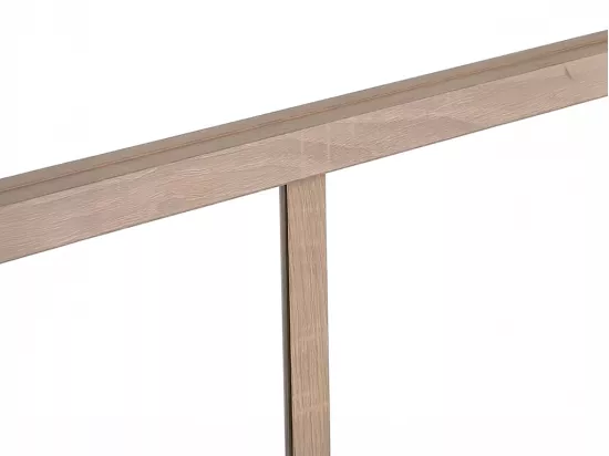 Poteau d'angle pour verrière atelier en aluminium thermolaqué 130 cm naturel clair - BAYVIEW