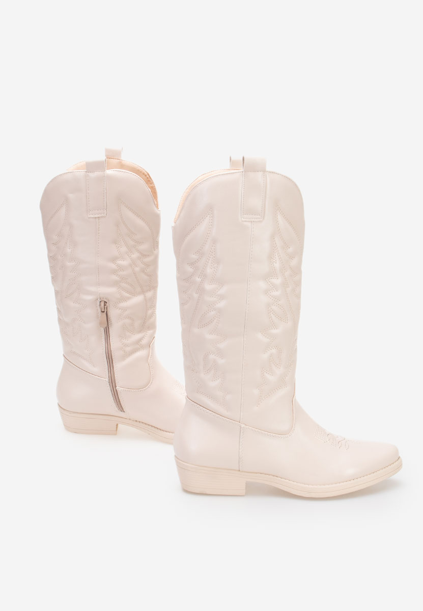 Bottes cowboy femme beige Venezuela