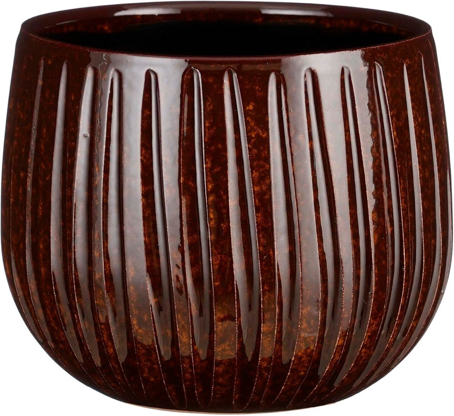 Mica Decorations bloempot Pablo bruin D 16 H 14 cm
