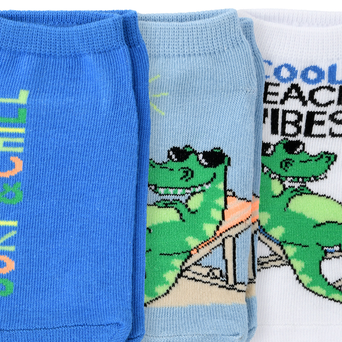 Famy 5 Paar Jungen Sneaker-Socken im Set hellblau / blau / weiss