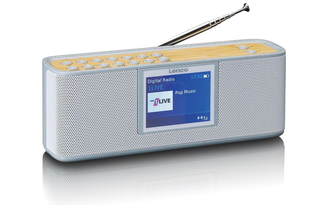 DAB+ Radio PDR-046 Bambus/Weiss<br>DAB+ Radio mit Bluetooth