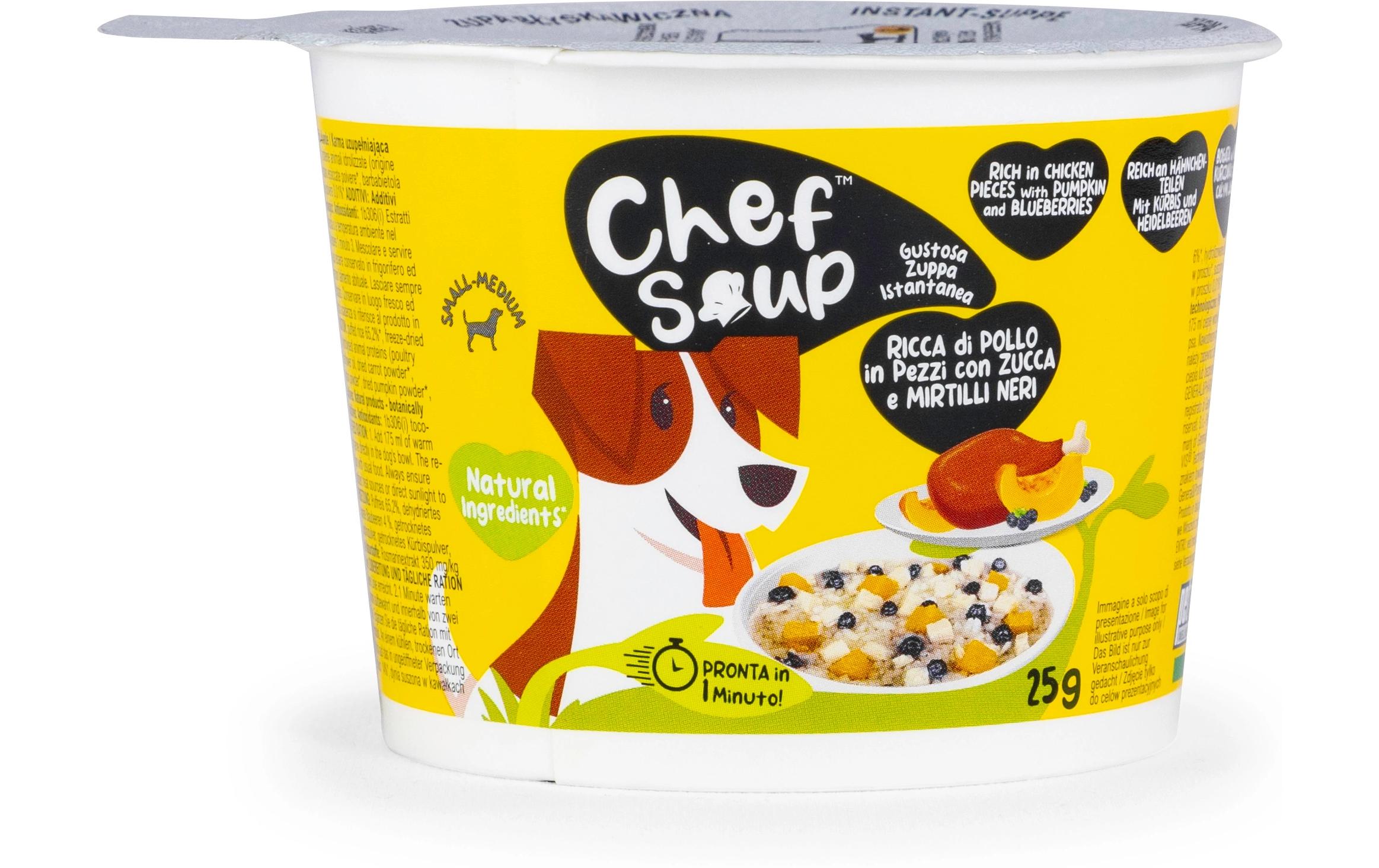 Huhn, Kürbis, Blaubeere 25 gInstant-Suppe für Hunde