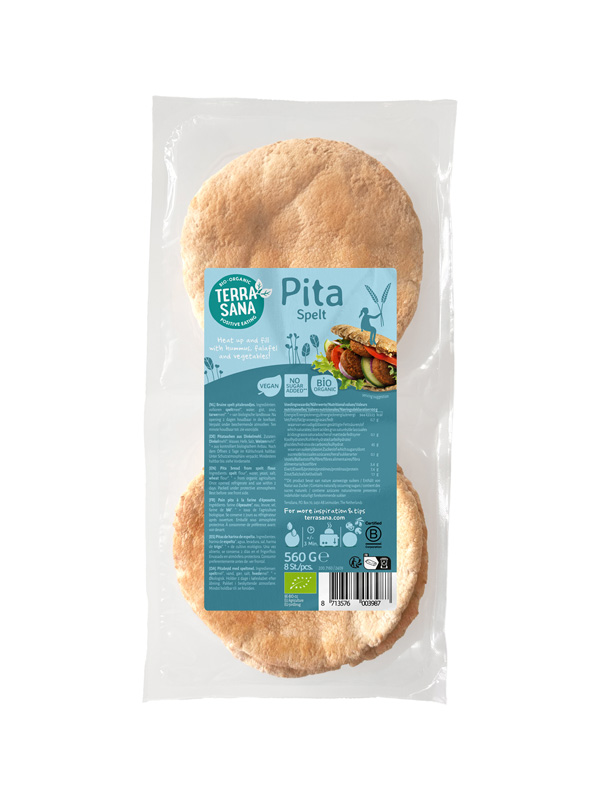 TerraSana Pitabroodjes Spelt Bio (560 gr)
