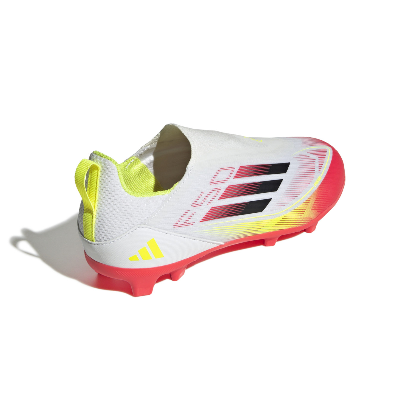 Adidas F50 League Veterloze Gras / Kunstgras Voetbalschoenen (MG) Kids Wit Rood Zwart Geel