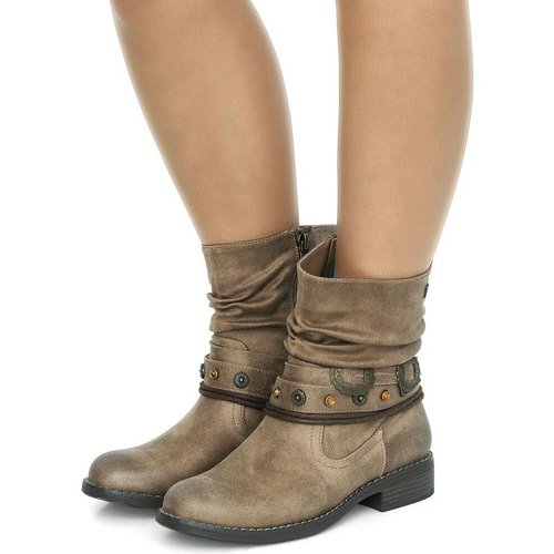 MTNG - MUSTANG BOTIN DE MUJER JOVEN TAUPE Beige