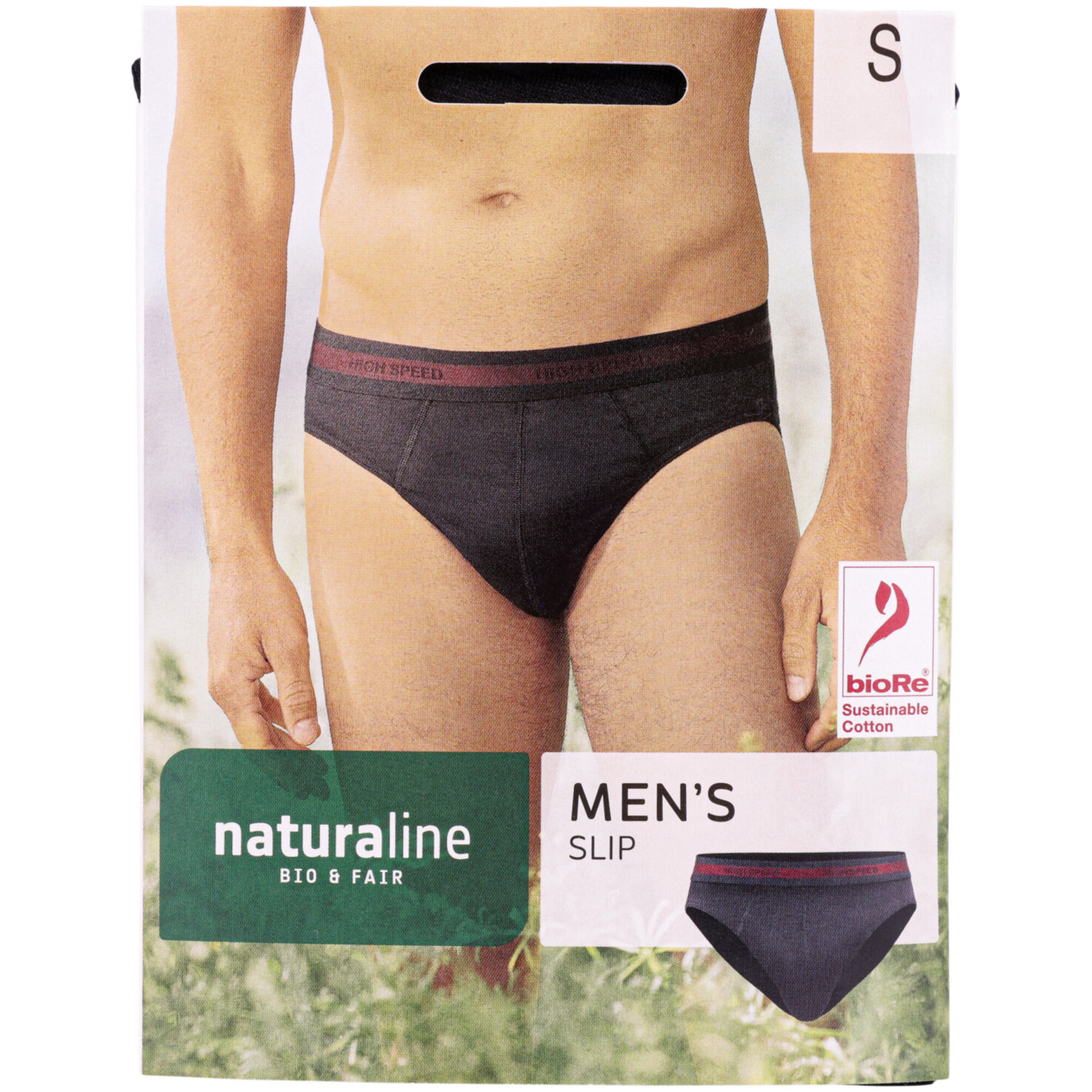 Naturaline Textil Herren Slip schwarz S