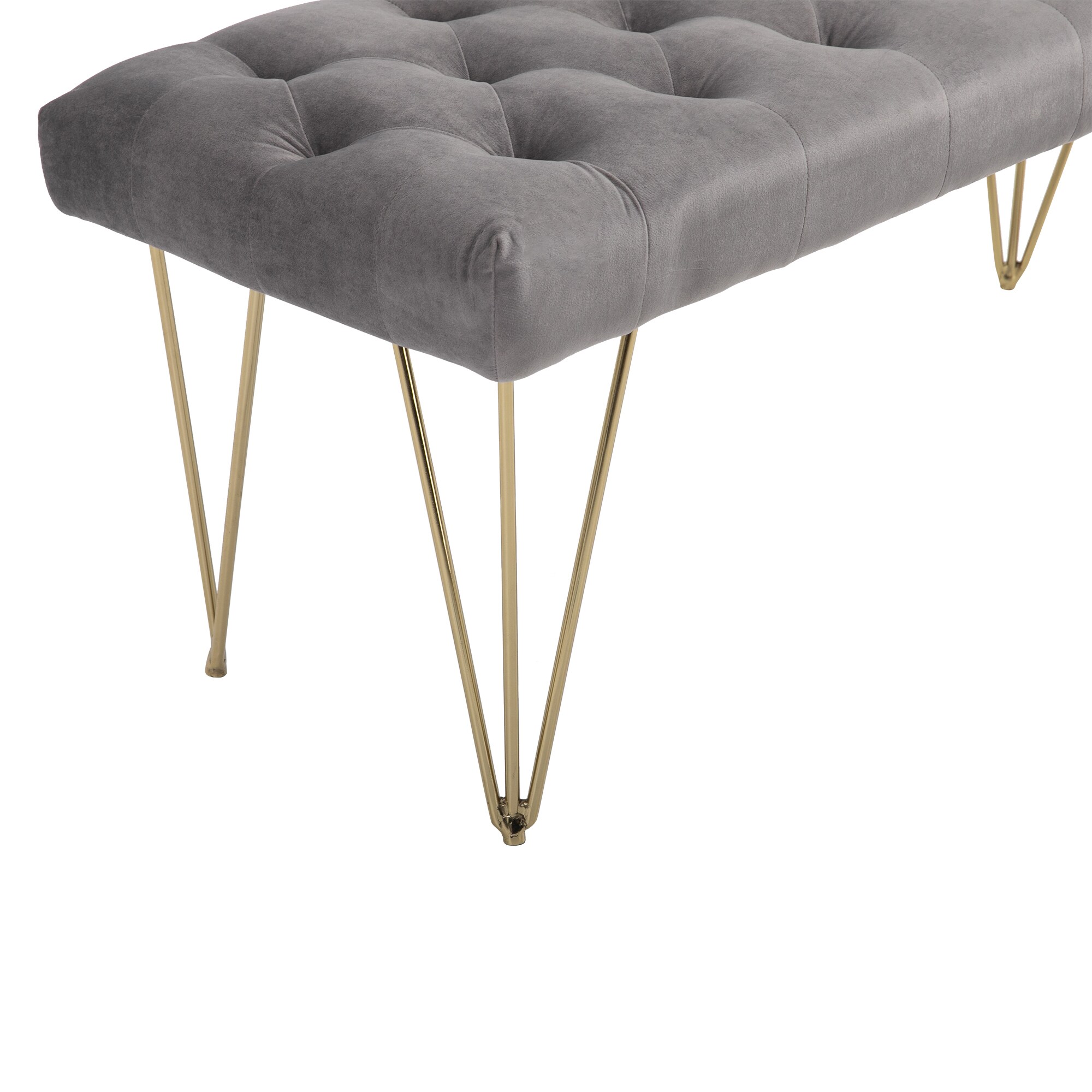 HOMCOM Sitzbank im eleganten Design grau 116 x 44,5 x 49 cm (BxTxH)