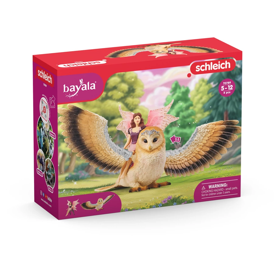 schleich® Elfe auf Glitzer-Eule V2 70789