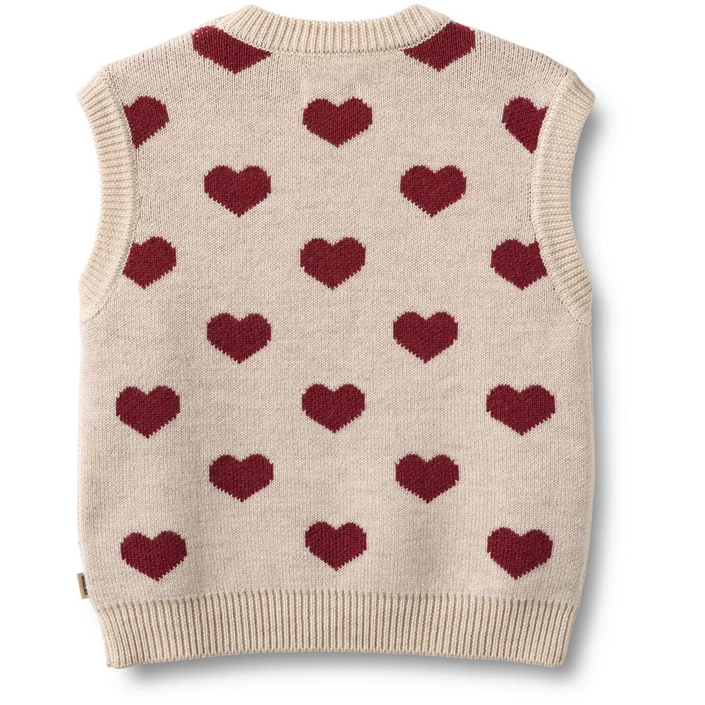 Køb Wheat Offwhite Melange Jacquard Vest Gaby