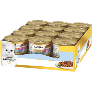 Gourmet Gold Luxe Mix Kattenvoer nat met Zeevis