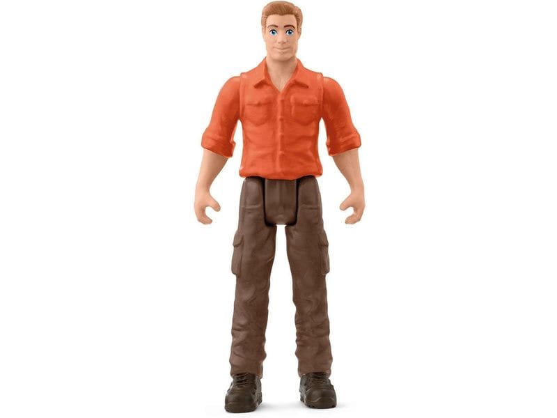 Schleich Spielfigurenset Farm World Waldbauer mit Fahrzeug Traktor-Spielset mit 49 Teilen