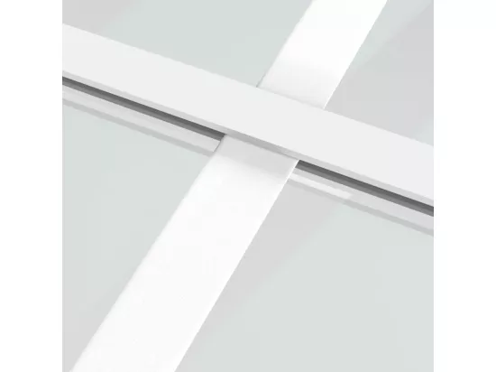 Porte coulissante Verre ESG dépoli et aluminium 76x205 cm Blanc