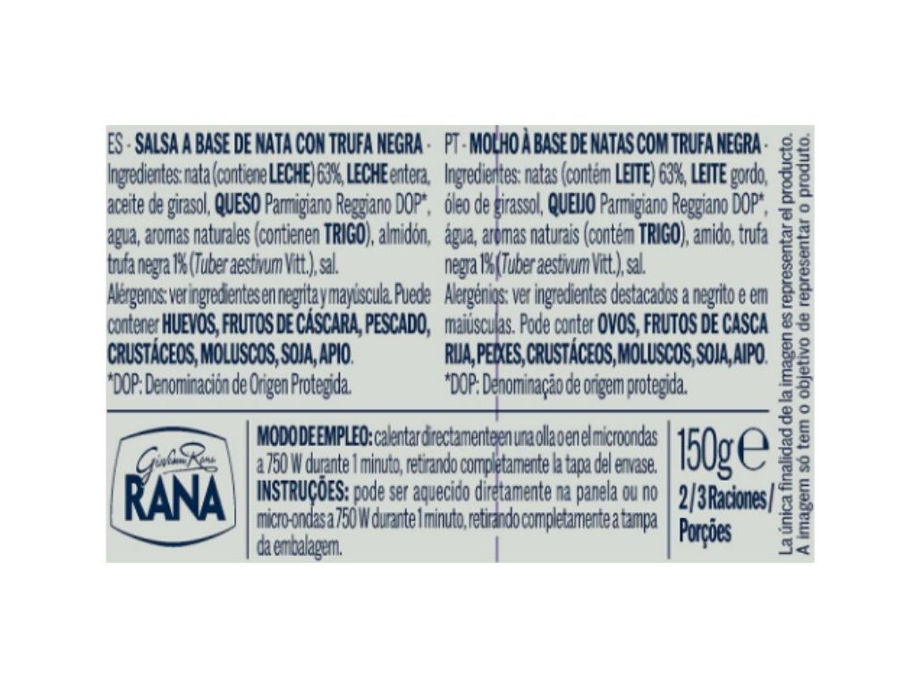 MOLHO TRUFA NEGRA RANA 150G