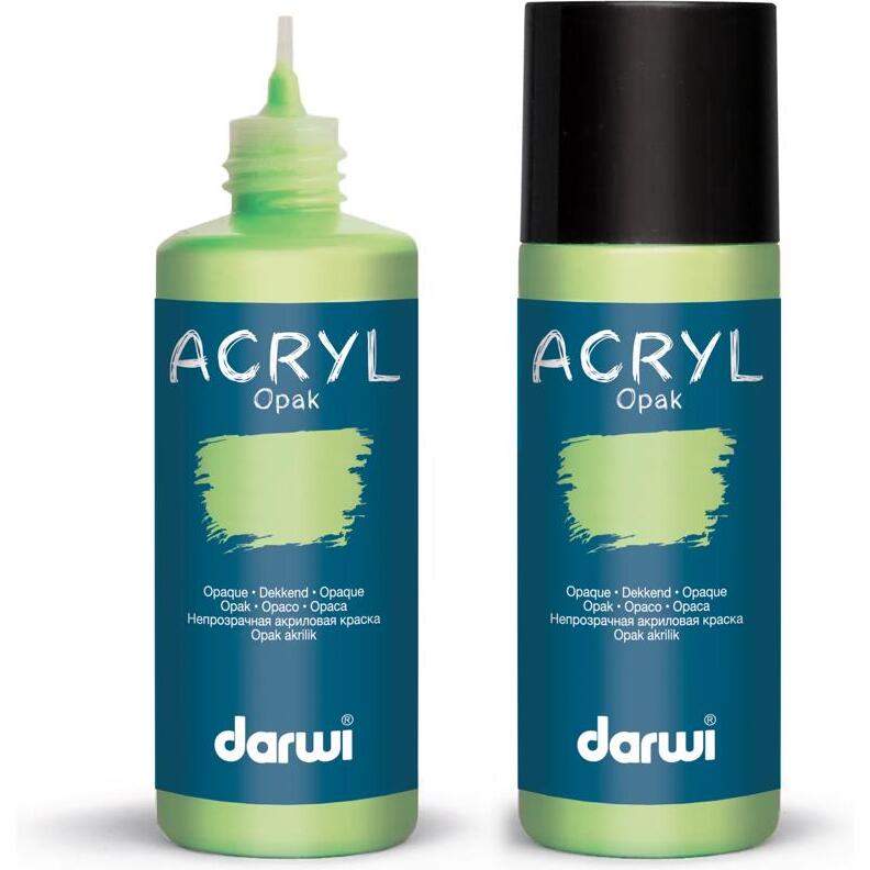 Darwi Flacon de 80 ml de Peinture Acrylique Universelle Opaque - Vert pastel