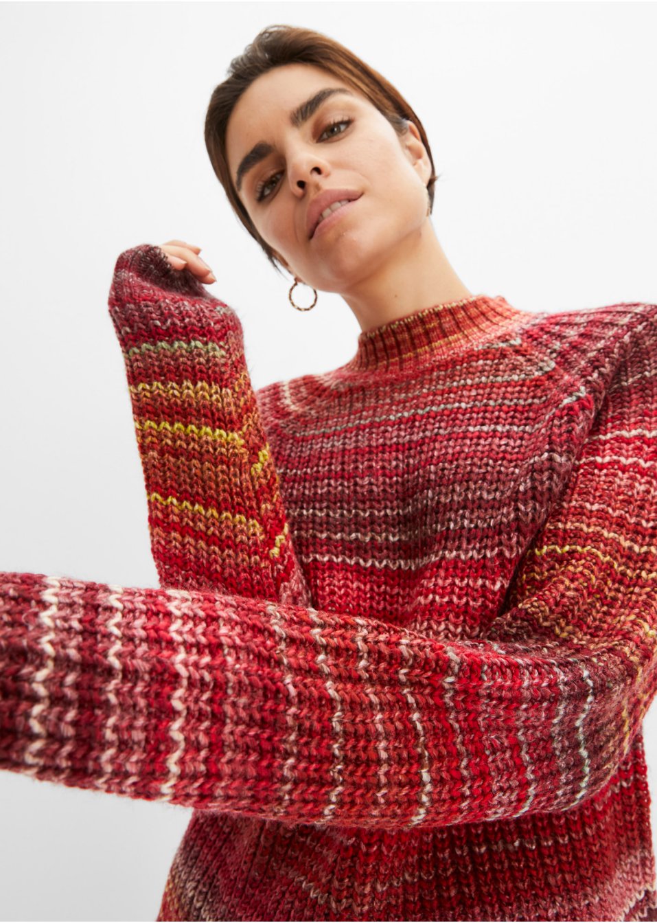 Pull avec effet chiné