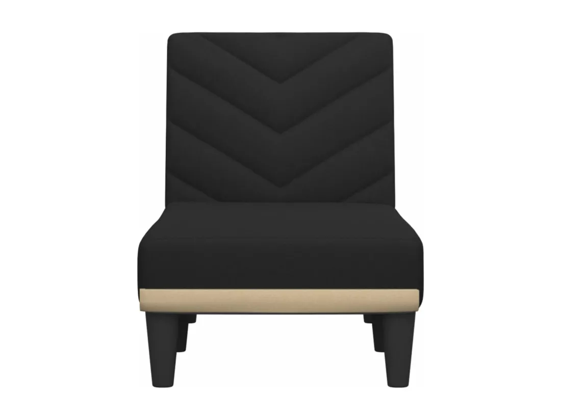 Prolenta Premium - Chaise longue noir tissu