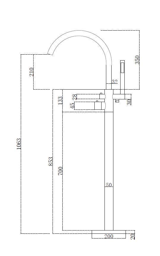 Best Design Importa vrijstaande badkraan met thermostaat