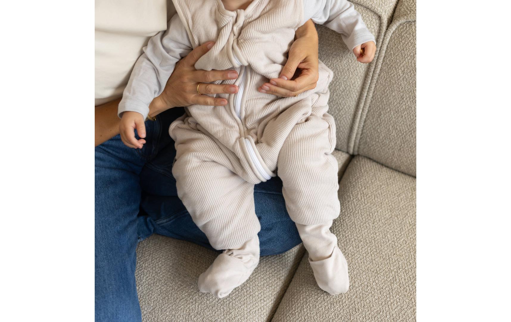Baby-Ganzjahrschlafsack Jumper Essential Beige 70 cmGanzjahresschlafsack mit Füssen für Babys