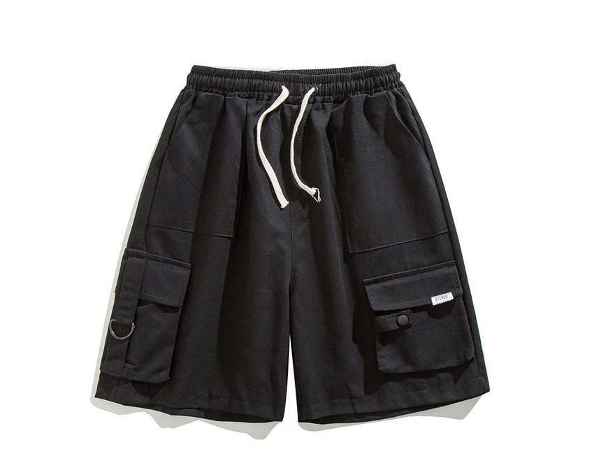 Wewewow - Mid Rise Plain Cargo Shorts