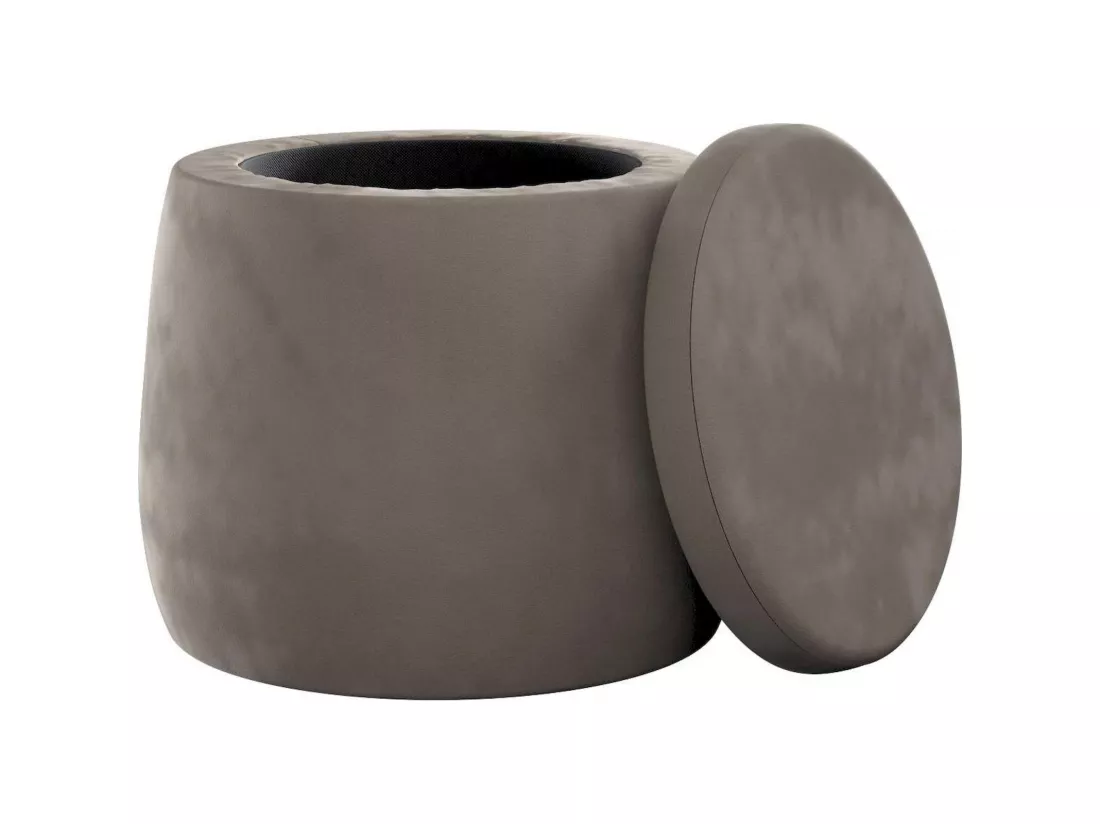 Pouf rangement en velours