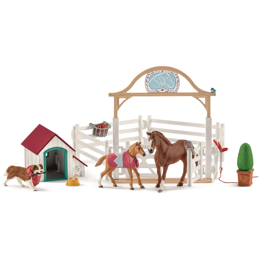schleich® Horse Club Hannahs Gastpferde mit Hündin Ruby 42458