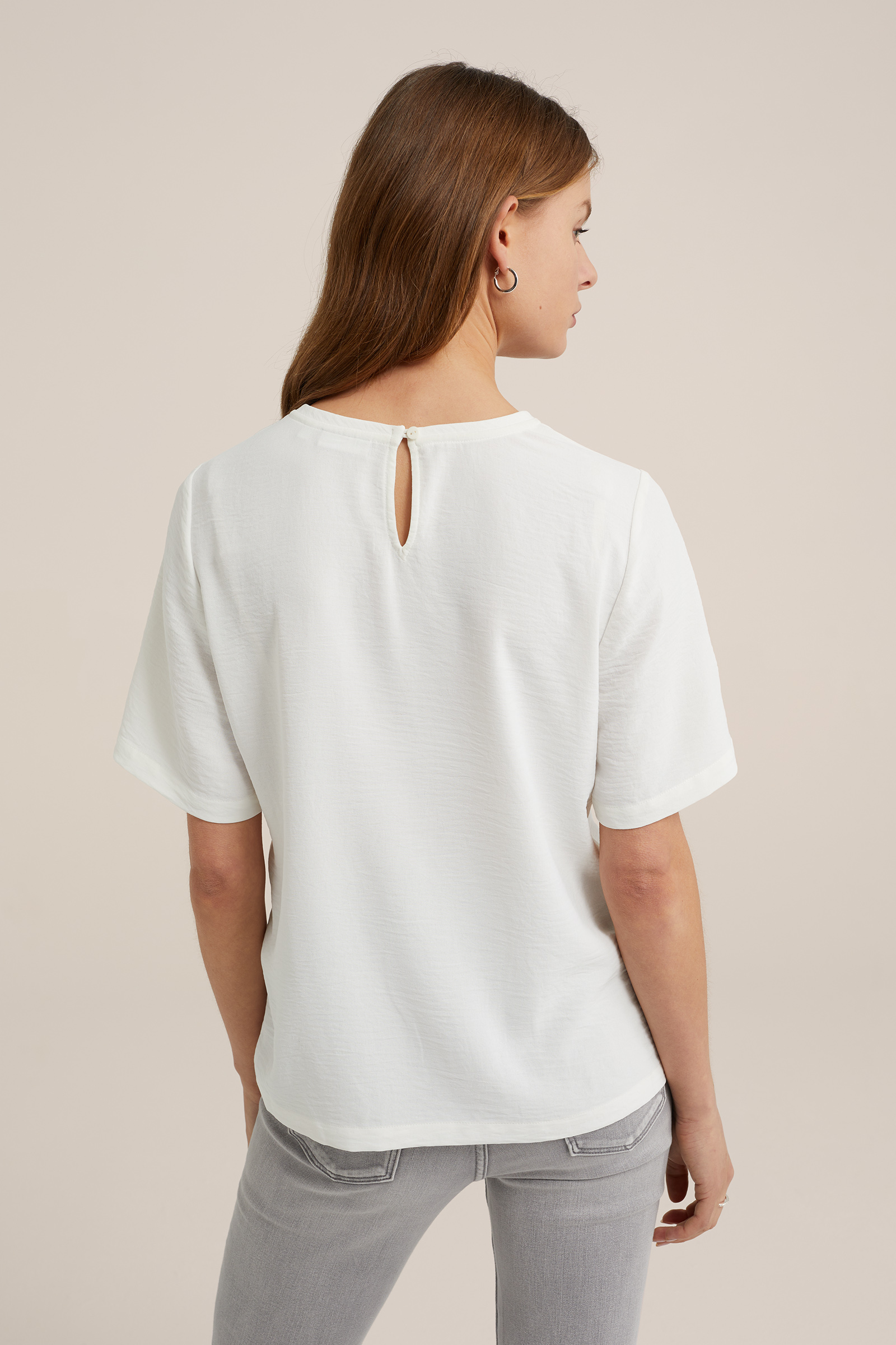 geweven top WE Fashion Wit