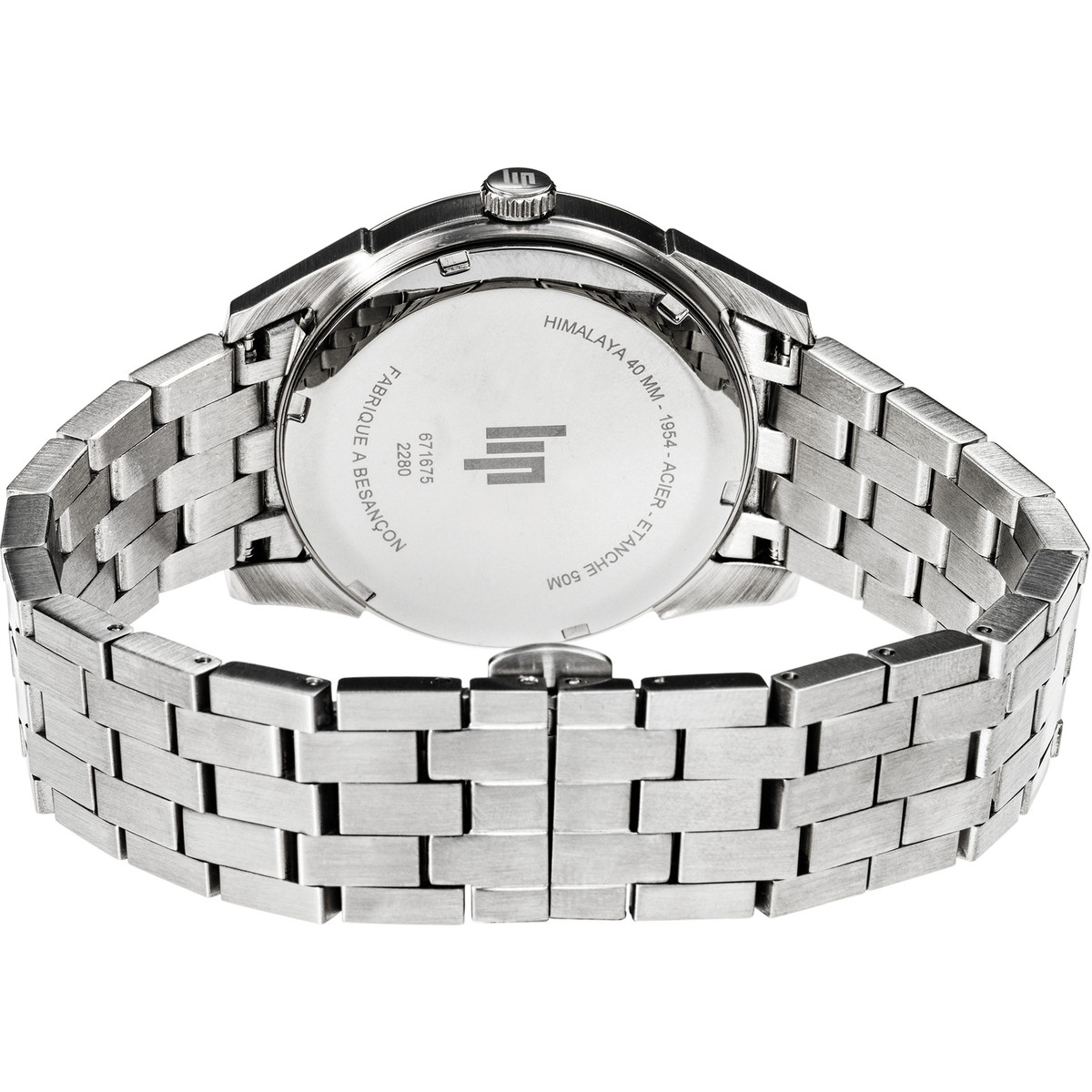 Montre LIP Himalaya homme acier bracelet métal argent