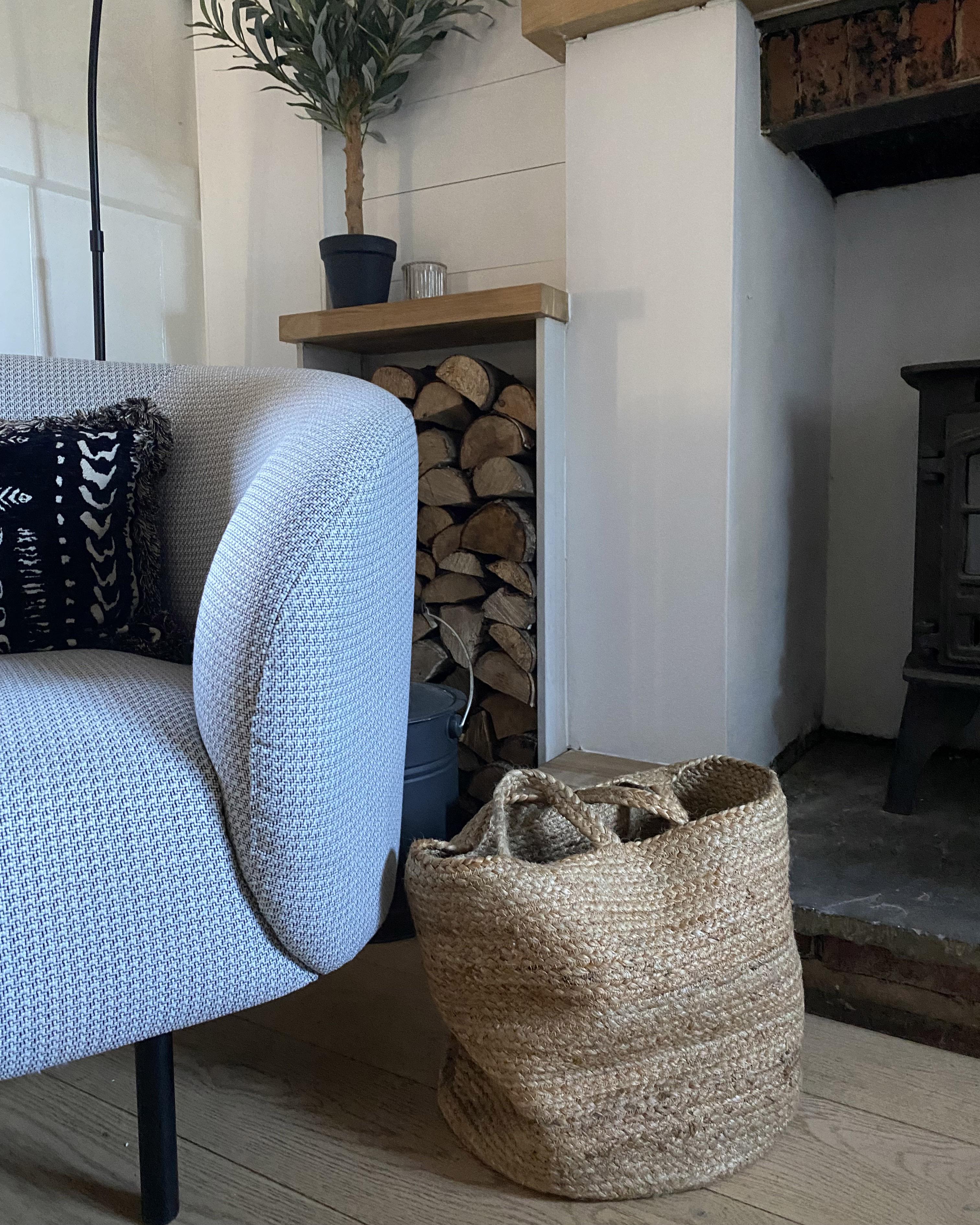 Set van 2 manden KAELLA Jute Zandbeige